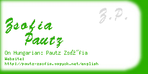 zsofia pautz business card